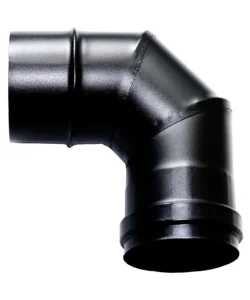 Subito Disponibile Tubo curva 90° in acciaio smaltato verniciato nero per scarico fumi, diametro 80 mm